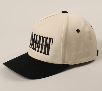 MOMMIN' Letter Embroidery Two-Tone Trucker Hat