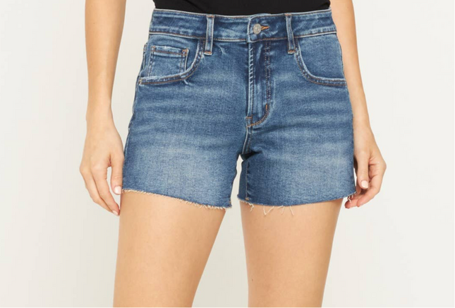 Mid Rise Raw Hem Short by Mica Denim