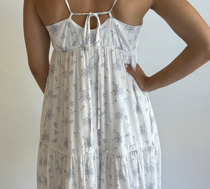 Whitney White Floral Sundress in White
