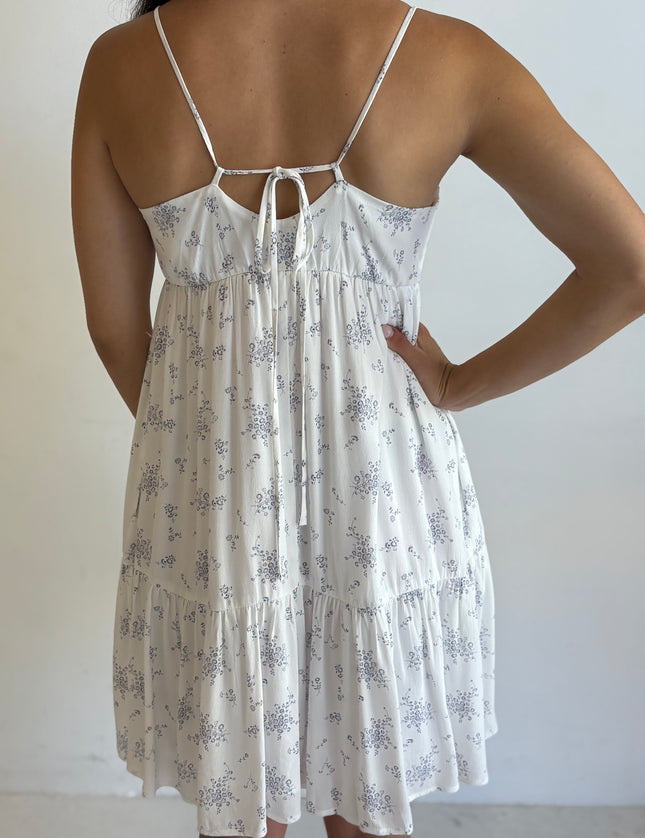 Whitney White Floral Sundress in White