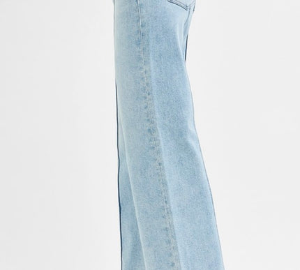 Risen High Waist Wide Leg Jeans