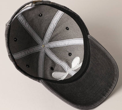 Trendy Bow Embroidered Baseball Cap