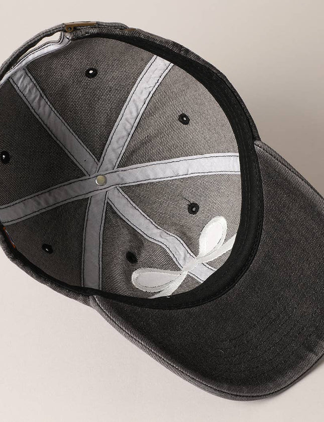Trendy Bow Embroidered Baseball Cap