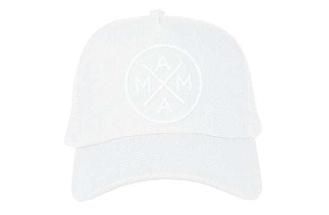 Mama X™ Whiteout Premium Trucker Hat - Stitched 3D Logo