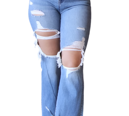 Evie Ultra Distressed Risen Jeans