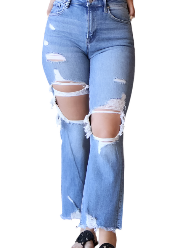 Evie Ultra Distressed Risen Jeans