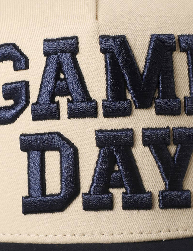 GAME DAY 3D Letter Embroidered Two-Tone Trucker Hat