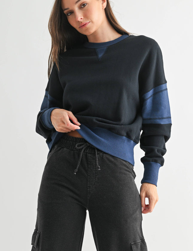 Varsity Colorblock Fleece Crewneck