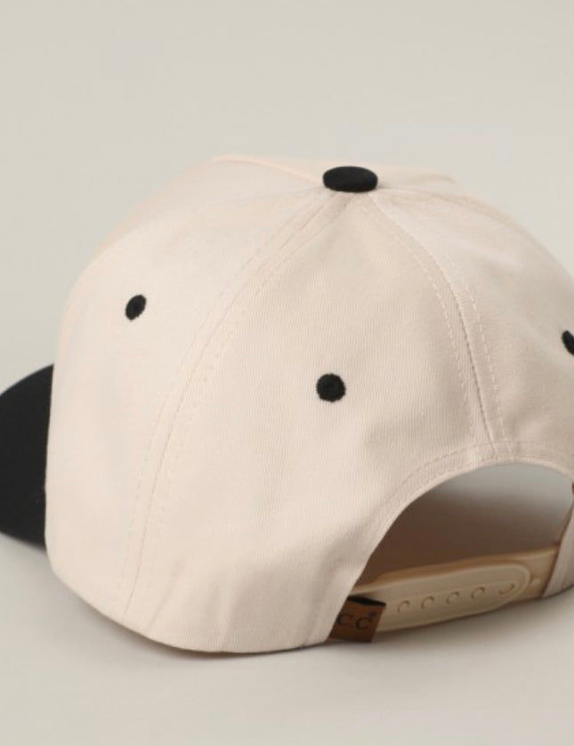 Embroidered Hat- HOT MOM-Black