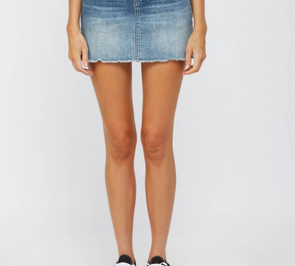 Maeve Mid Rise Denim Skirt