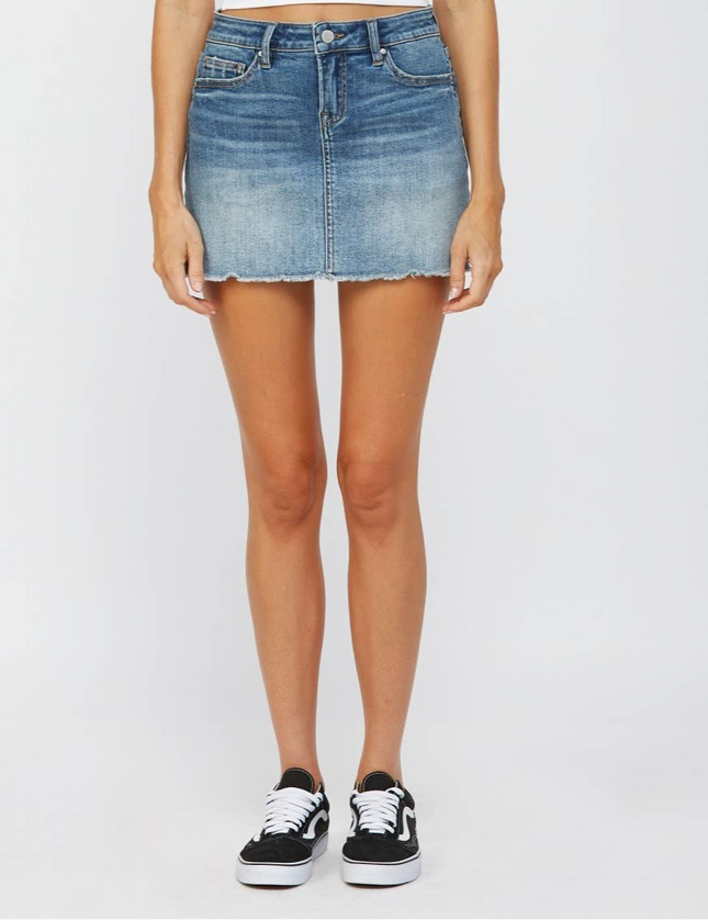 Maeve Mid Rise Denim Skirt