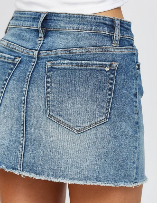 Maeve Mid Rise Denim Skirt