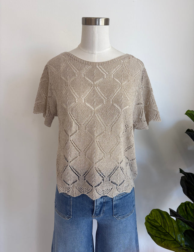 Sammy Short Sleeve Crochet Top