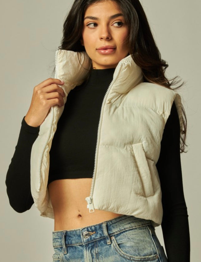 Callie Crop Puffer Vest