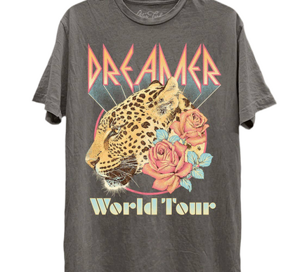 Dreamer World Tour Rock Roll Graphic Top