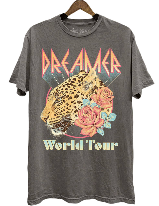 Dreamer World Tour Rock Roll Graphic Top