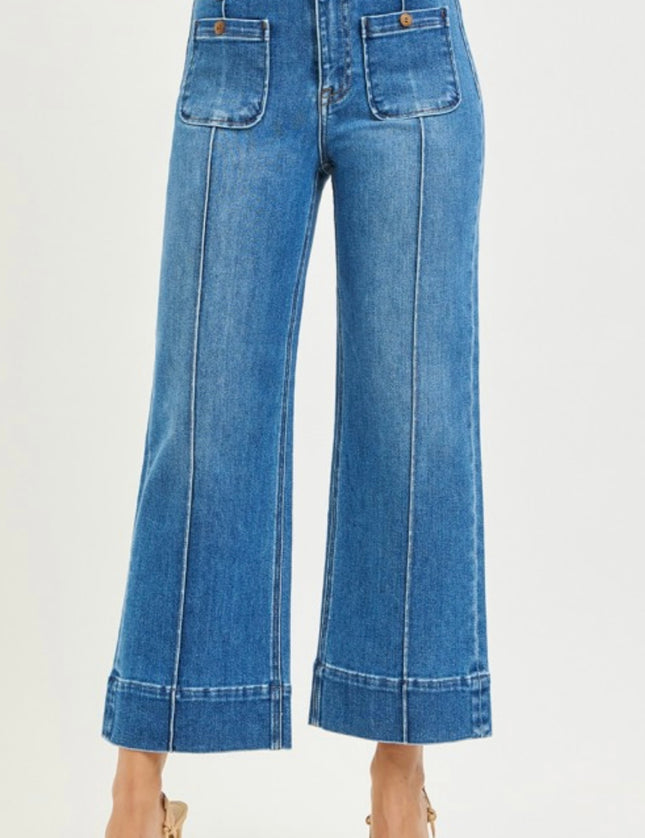 Risen Denim High Rise Pocket Front Jeans- Medium