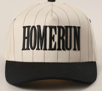 Embroidered Hat - HOMERUN - Black