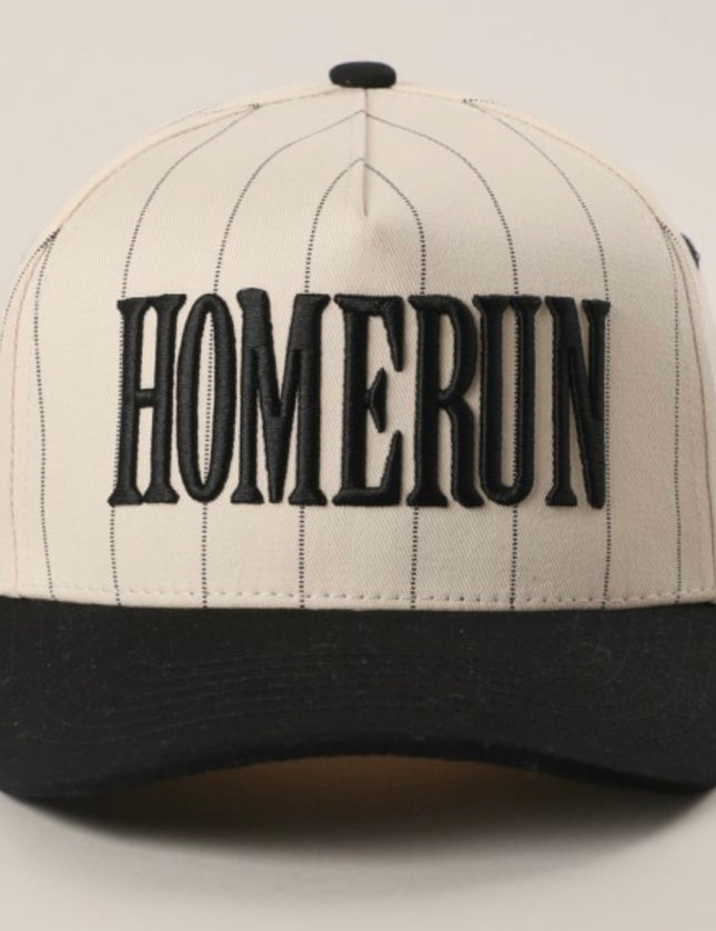 Embroidered Hat - HOMERUN - Black