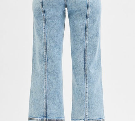 Risen Denim High Rise Crop Front Seam Jeans