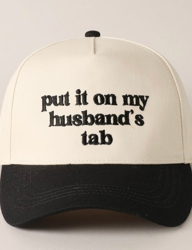 Embroidered Hat- Put it on my husbands tab-Black