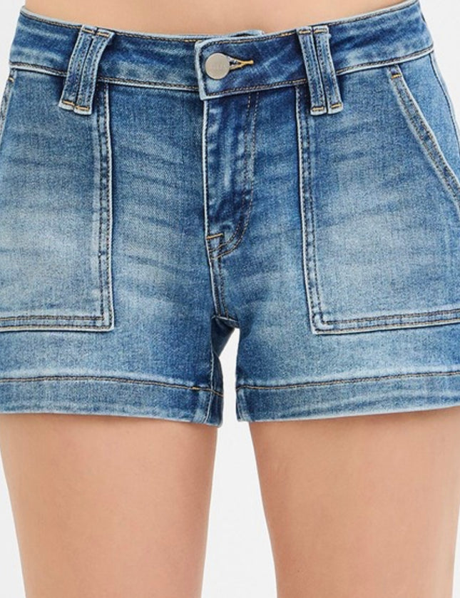 Low Rise Jean Shorts Risen Denim