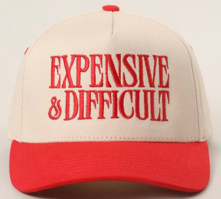 Expensive and Difficult  Two Tone Embroidered Hat