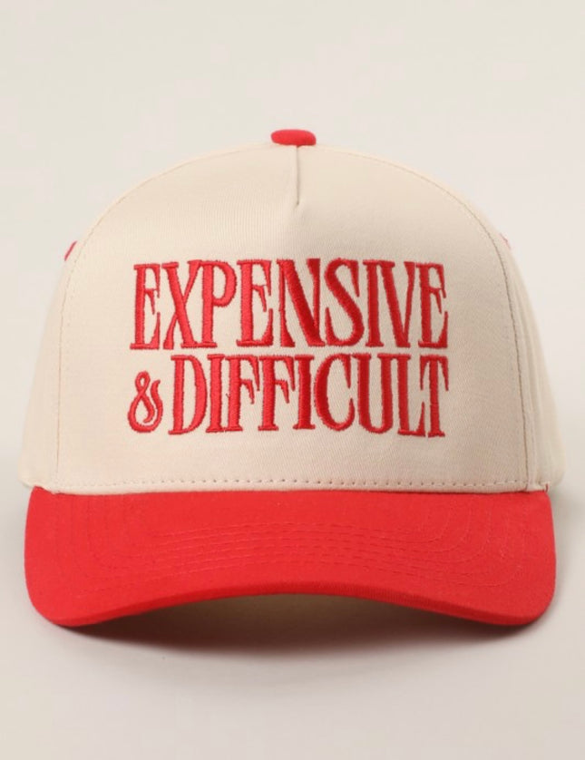 Expensive and Difficult  Two Tone Embroidered Hat