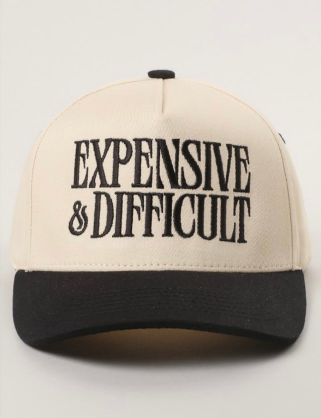 EXPENSIVE & DIFFICULT LeEmbroidered  Two-Tone Hat