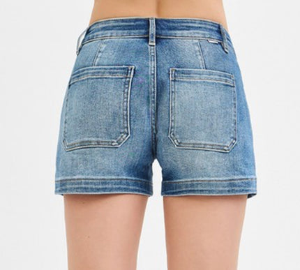 Low Rise Jean Shorts Risen Denim