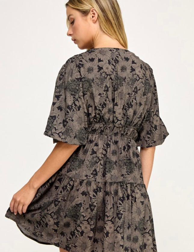 Madison Tie Front Floral Dress