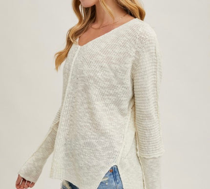 Madison V-Neck Lightweight Sweater
