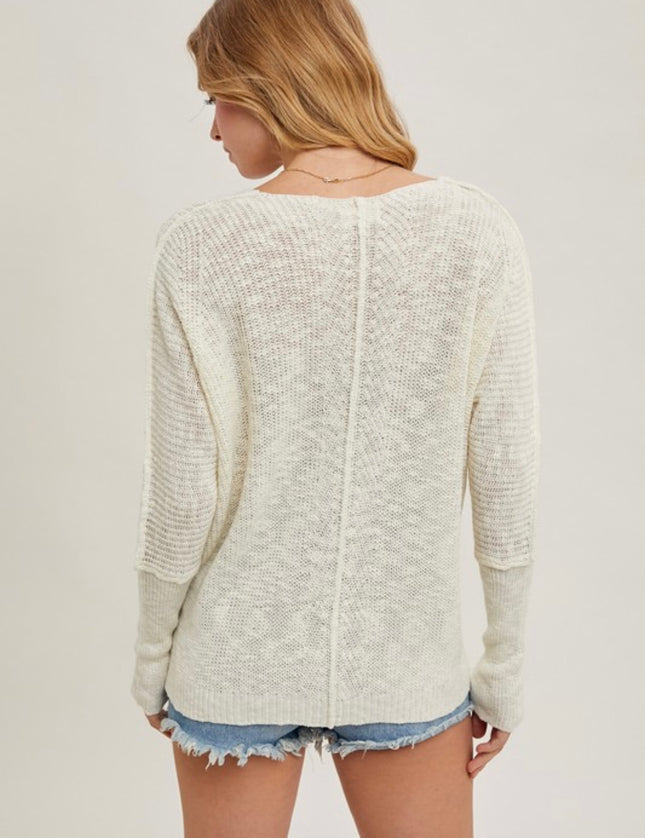 Madison V-Neck Lightweight Sweater
