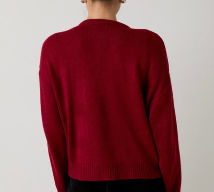 Merriest Berry Tie Pocket Cardigan