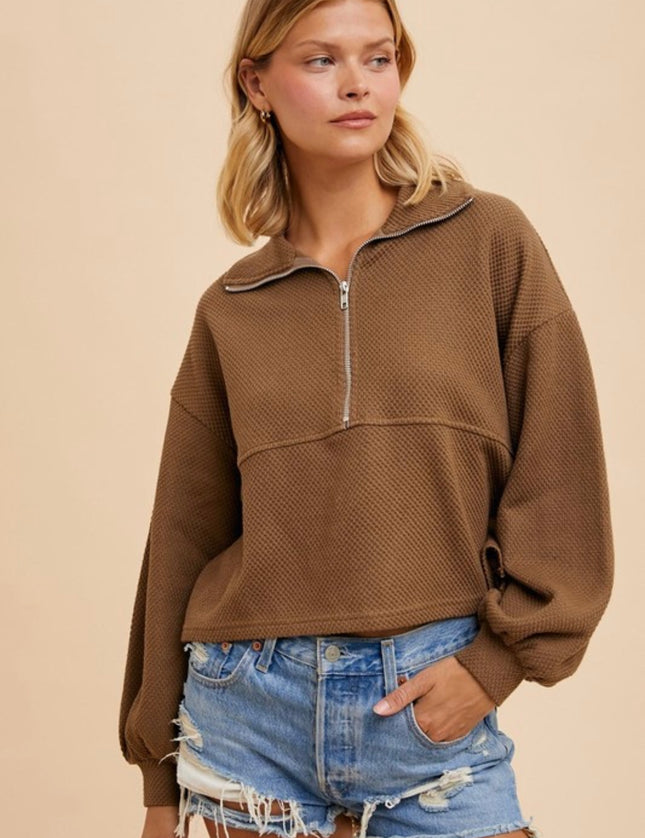 Macey Half Zip-Up Pullover