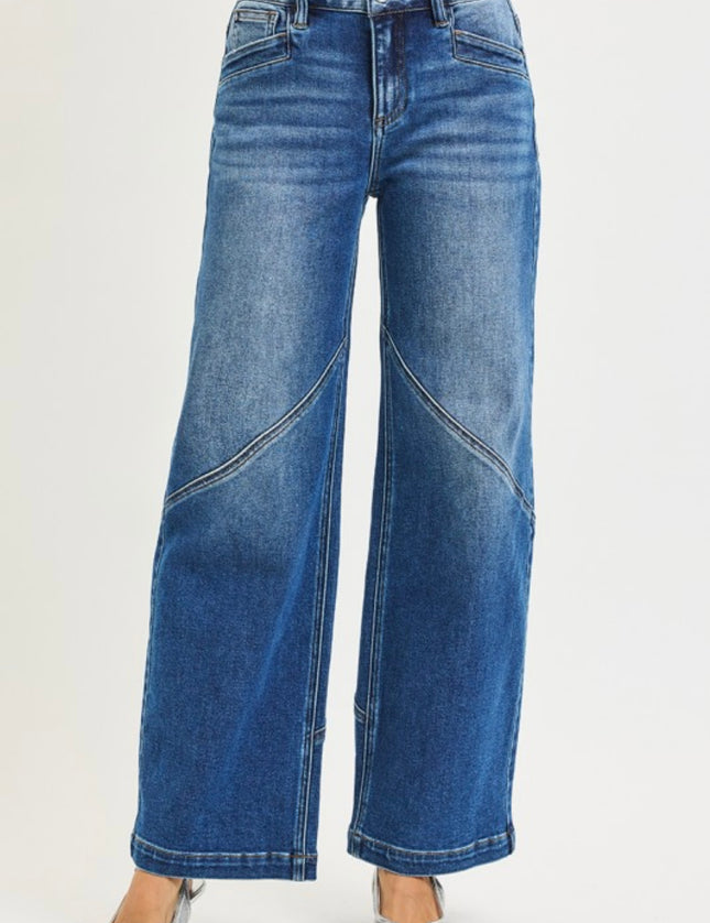 Wide Leg Seam Detail RISEN Jeans