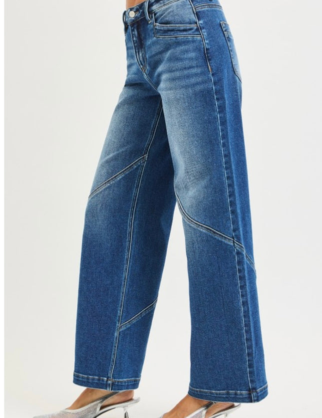 Wide Leg Seam Detail RISEN Jeans