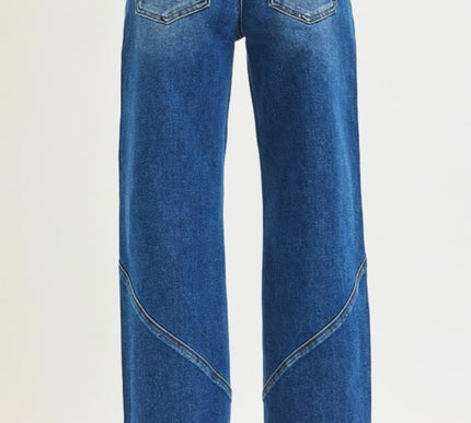 Wide Leg Seam Detail RISEN Jeans