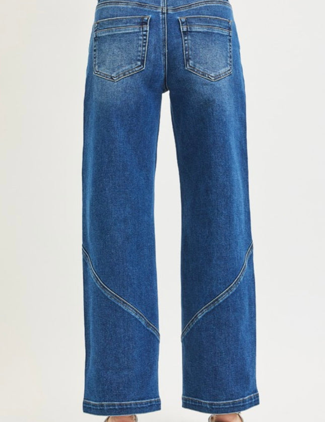 Wide Leg Seam Detail RISEN Jeans