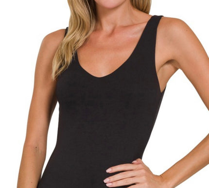 Sagebrush Double Layer V-Neck Tank