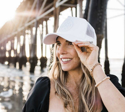 Mama X™ Whiteout Premium Trucker Hat - Stitched 3D Logo