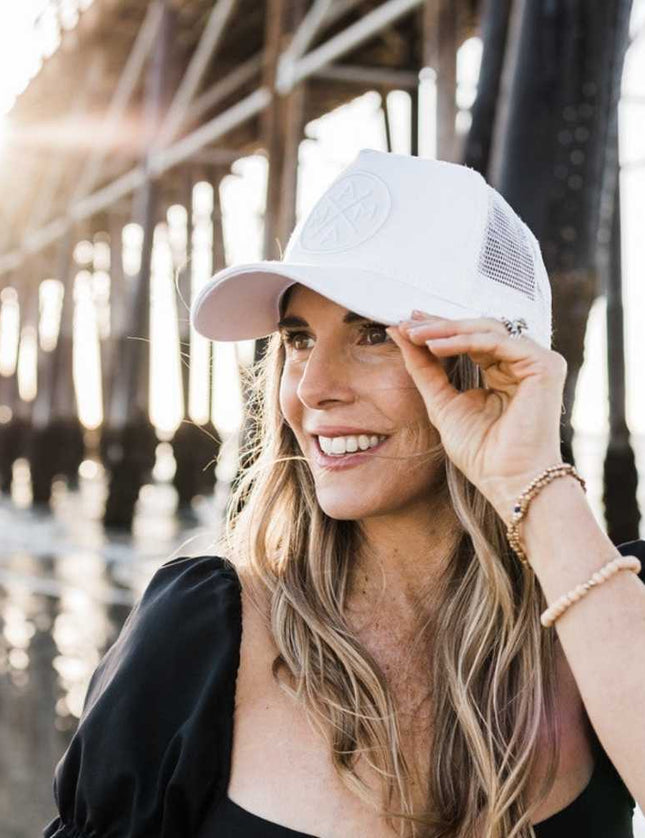 Mama X™ Whiteout Premium Trucker Hat - Stitched 3D Logo