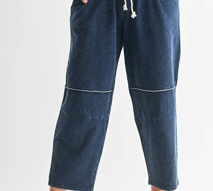 Maggie Mineral Wash Cropped Straight Leg Pants