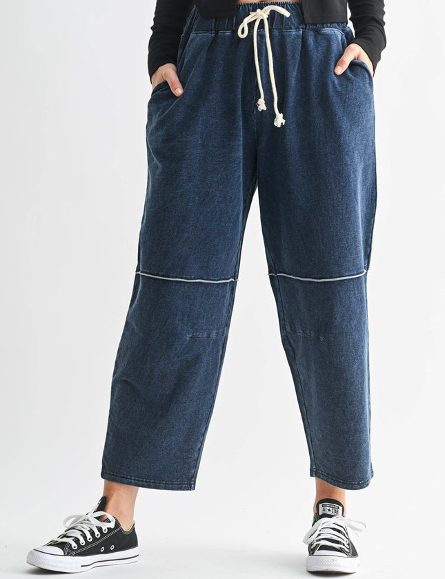 Maggie Mineral Wash Cropped Straight Leg Pants