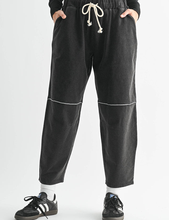Maggie Mineral Wash Cropped Straight Leg Pants