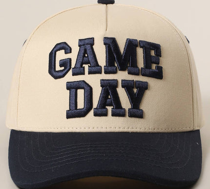 GAME DAY 3D Letter Embroidered Two-Tone Trucker Hat