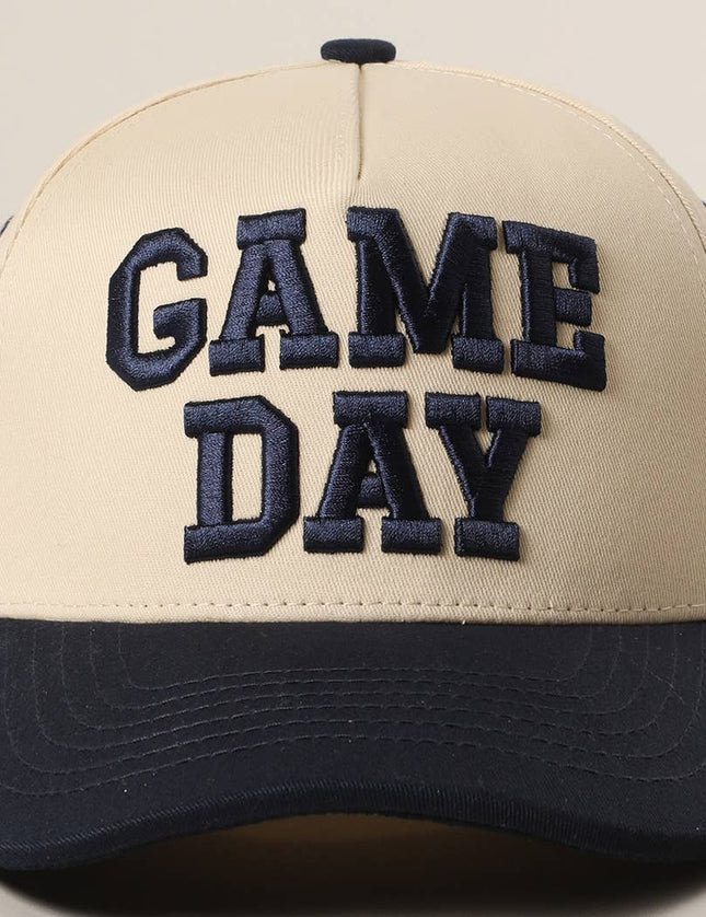 GAME DAY 3D Letter Embroidered Two-Tone Trucker Hat