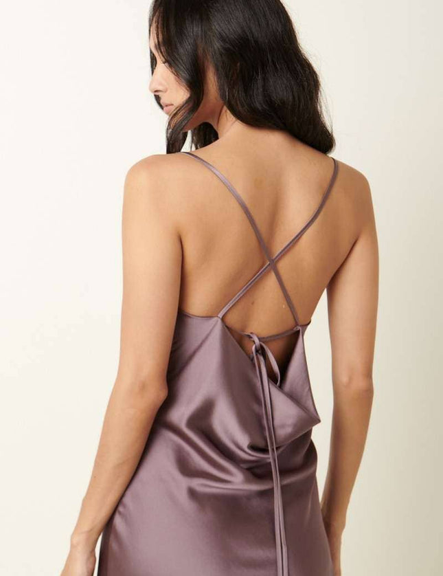 Satin & Lace Mid length Dress