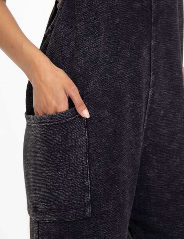 Maeve Mineral-Washed Lounge Jumpsuit
