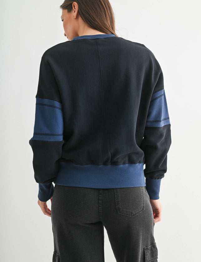 Varsity Colorblock Fleece Crewneck